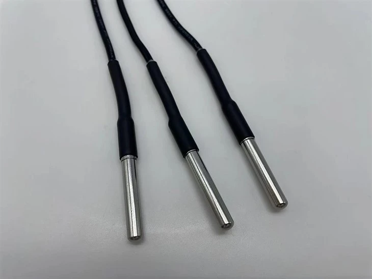 NTC Thermistor 100K Ohm Temperature Sensor Probe, Stainless Steel NTC 100K B3950 1% With 1m Cable Digital Thermal Extension Cable